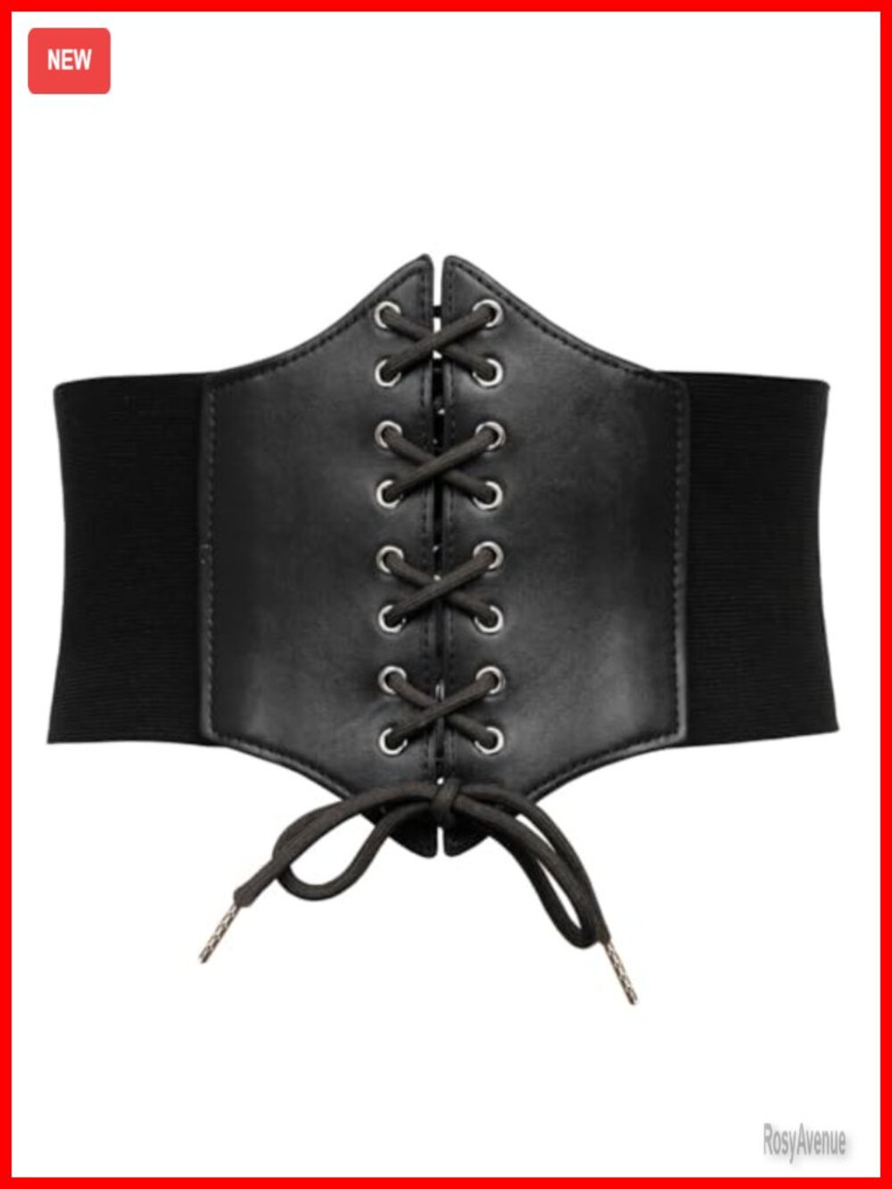 PU Leather Lace Up Cinch Waist Belt Corset Style Tie